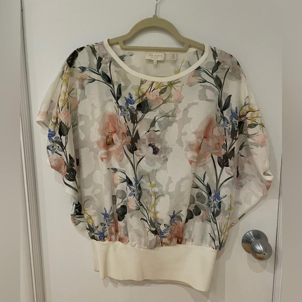 Ted Baker floral blouse, size 1